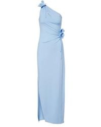 Coperni - Asymmetric Knit Dress With Floral Appliqué - Lyst