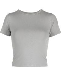 Entire studios - Short Sleeved Crewneck Cropped T-Shirt - Lyst