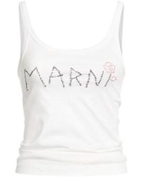 Marni - Sleeveless Solid-Color T-Shirt - Lyst