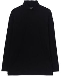 Yohji Yamamoto - Soft Single Jersey High Neck Long Slv Tee - Lyst
