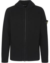 Stone Island - Logo Patch Hooded Cardigan - Lyst