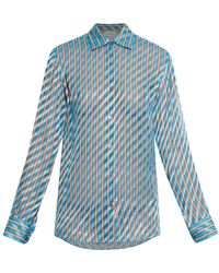 Dries Van Noten - Striped Devoré Shirt - Lyst