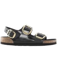 Birkenstock - Milano Big Buckle Leather Sandal - Lyst