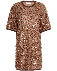Weekend by Maxmara - Short Sequinned Jersey Dress - Lyst