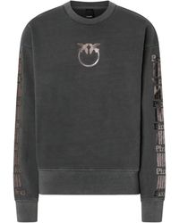 Pinko - Logo-Detail Cotton Sweatshirt - Lyst
