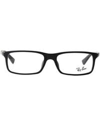 Ray-Ban - Logo Clear Lens Glasses - Lyst