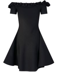 McQueen - Off-Shoulder Mini Dress - Lyst