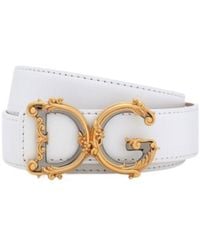 Dolce & Gabbana - Baroque Logo Buckle Belt - Lyst