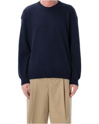 Roberto Collina - Textured Crewneck Knitted Sweater - Lyst