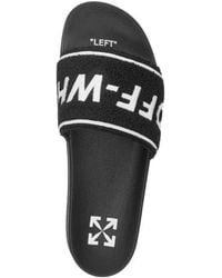 Off-White c/o Virgil Abloh - Textured Logo-Strap Slides - Lyst