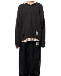 Maison Mihara Yasuhiro - Triple Layered Collared Knit Sweater - Lyst