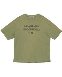 Acne Studios - Logo-Print Cotton-Hemp T-Shirt - Lyst