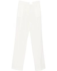 Elisabetta Franchi - Pressed-Crease Straight-Leg Trousers - Lyst