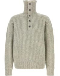 Dries Van Noten - Stand Up Collar Knitted Polo Shirt - Lyst