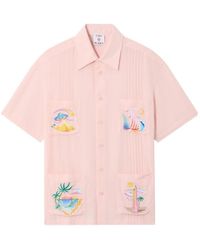 CASABLANCA - Embroidered Short-Sleeve Shirt - Lyst
