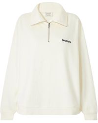 FRAME - Cotton-Jersey Half-Zip Sweatshirt - Lyst
