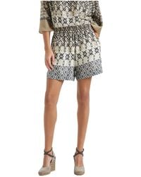 Brunello Cucinelli - Geometric-Pattern Silk Shorts - Lyst
