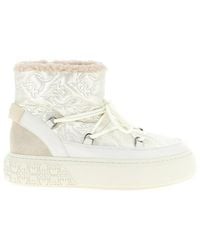 Pinko - Round Toe Quilted Ankle Boots - Lyst