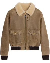 Celine - Long-Sleeved Leather Jacket - Lyst