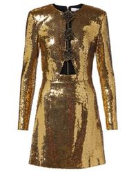 Rebecca Vallance - Gloria Floral-Appliqué Sequined Minidress - Lyst