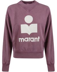 Isabel Marant - Logo-Print Long-Sleeve Sweatshirt - Lyst