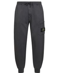 Stone Island - Compass-Motif Drawstring Track Pants - Lyst
