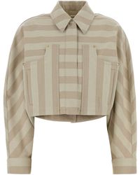 Fendi - Striped Cropped Jacket - Lyst