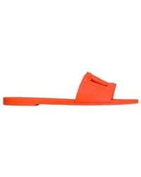 Dolce & Gabbana - Logo Cut-Out Open-Toe Slides - Lyst