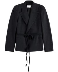 Maison Margiela - Belted Peak-Lapel Wool Blazer - Lyst