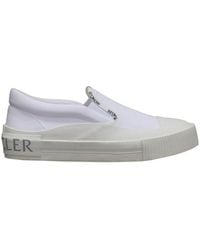 Moncler - Logo Trimmed Slip-On Sneakers - Lyst
