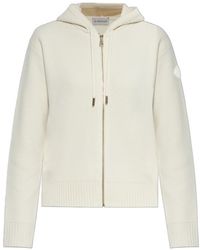 Moncler - Zip-Up Hooded Knit Cardigan - Lyst