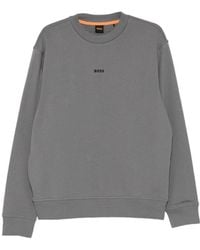 BOSS - Logo Crew Neck Sweatshirt - Lyst