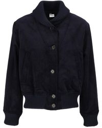 Aspesi - Rib Collar Cropped Jacket - Lyst