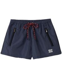 Miu Miu - Technical Fabric Shorts - Lyst