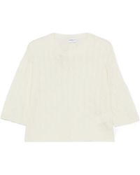 Marella - Crew-Neck Cable-Knit Sweater - Lyst