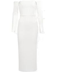 Alex Perry - Bridal Tate Stretch-Crepe Midi Dress - Lyst