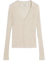 Maison Kitsuné - Maison Kitsuné Button-Up Ribbed Cardigan - Lyst