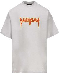 Balenciaga - Oversized Metal Logo T-Shirt - Lyst