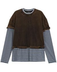 we11done - Layered Stripe Long-Sleeve T-Shirt - Lyst