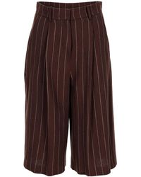 Alysi - Pinstripe Bermuda Shorts - Lyst