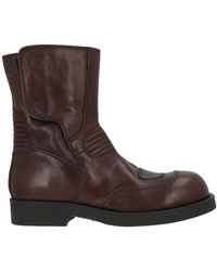 MM6 by Maison Margiela - Minimalist Leather Ankle Boots - Lyst