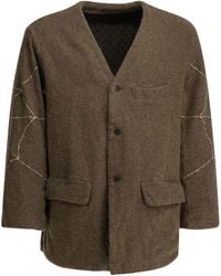 Kapital - Embroidered Collarless Jacket - Lyst