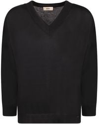 Herno - V-Neck Knitted Jumper - Lyst