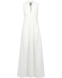 Semicouture - V-Neck Sleeveless Dress - Lyst