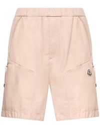 Moncler - Cotton Poplin Bermuda Shorts - Lyst