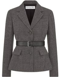Dior - Belted Jacket With Removable Scarf - Lyst