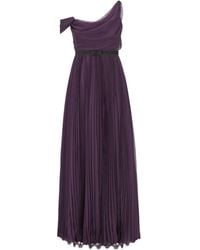 Dior - Long Pleated Dress With Belt - Lyst