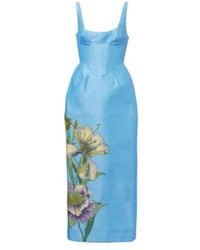 ALÉMAIS - Donata Floral Taffeta Bustier Dress - Lyst