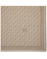 Fendi - Dove Silk And Wool Shawl - Lyst