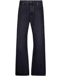 Off-White c/o Virgil Abloh - Logo Patch Straight Leg Jeans - Lyst